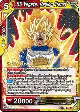 SS Vegeta, Raging Frenzy — Malicious Machinations Pre-Release Cards card