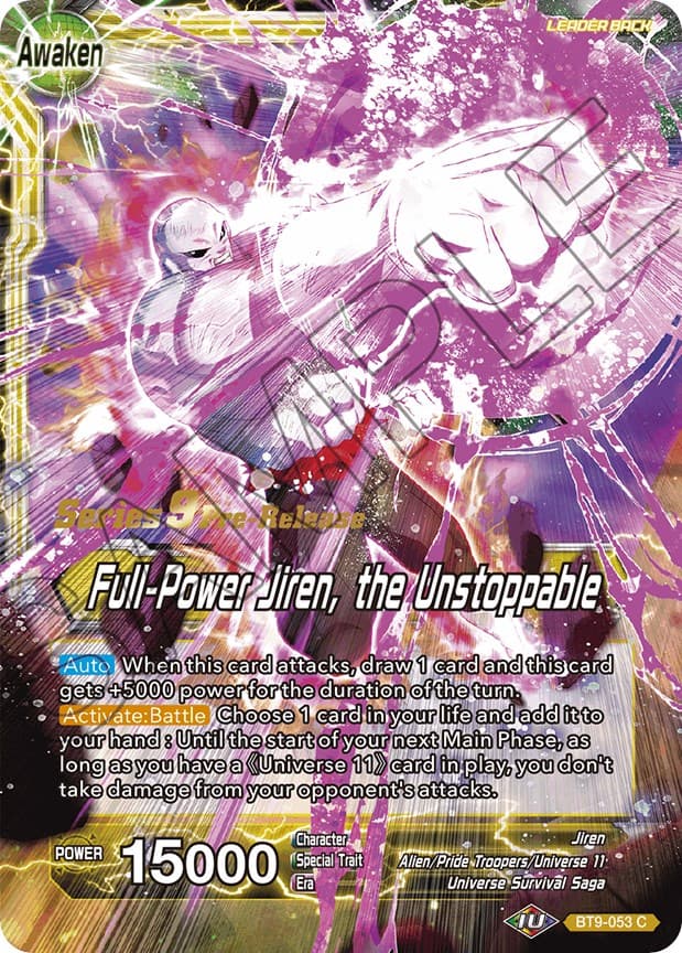 Jiren // Full-Power Jiren, the Unstoppable — Universal Onslaught Pre-Release Cards card