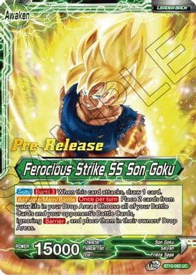 Son Goku // Ferocious Strike SS Son Goku — Rise of the Unison Warrior Pre-Release Cards card