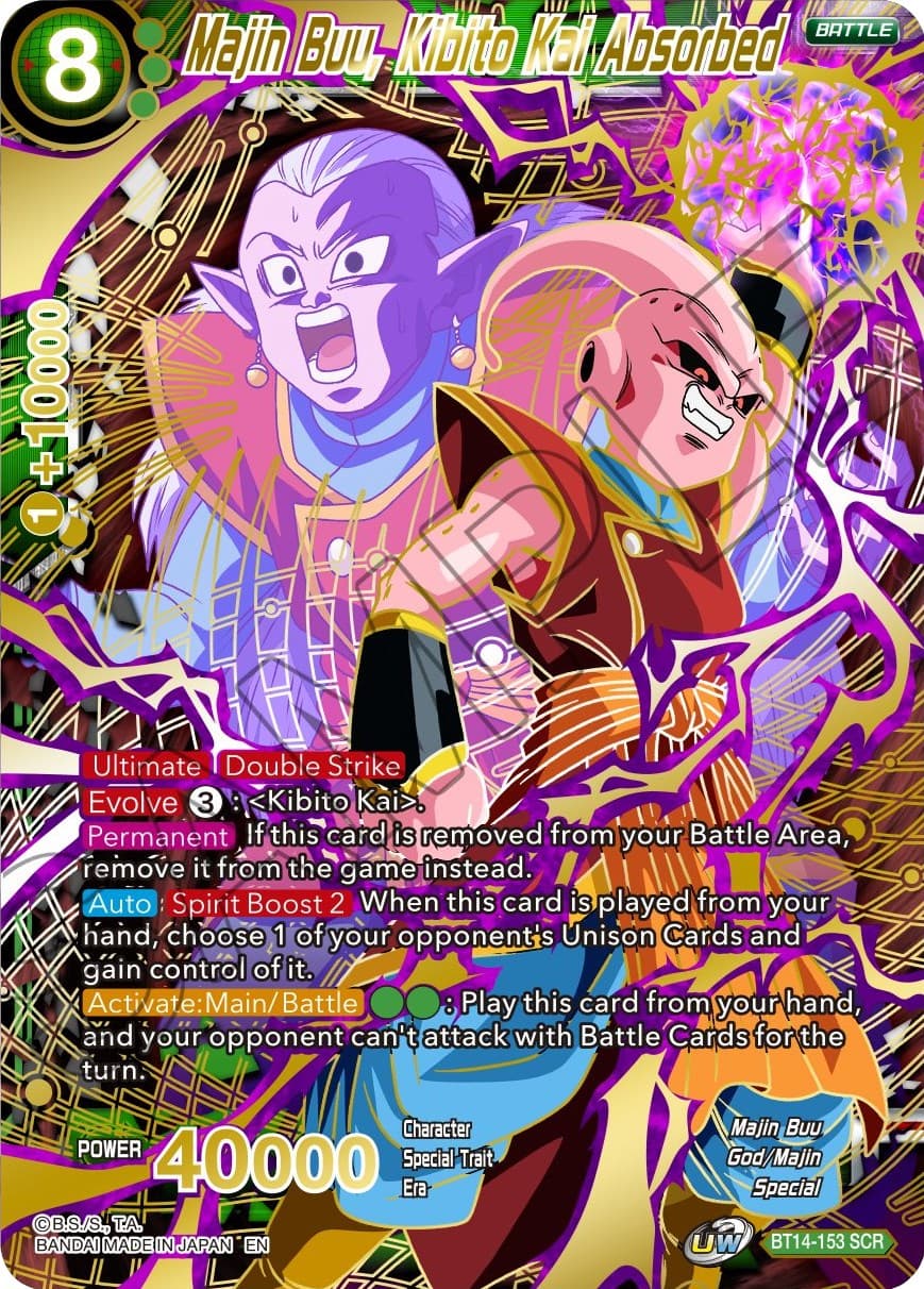Majin Buu, Kibito Kai Absorbed — Cross Spirits card