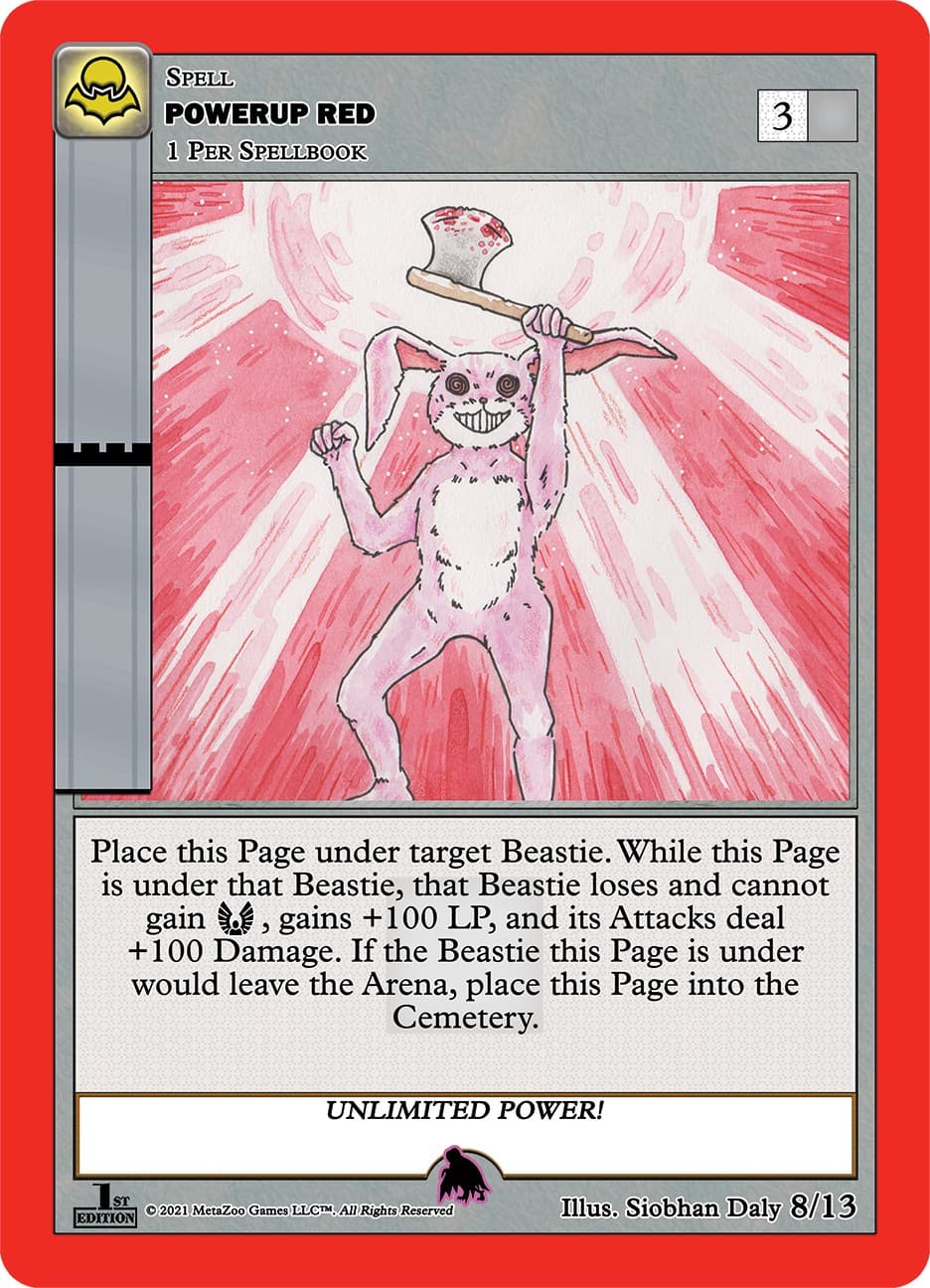Powerup Red (Stikini Owl) — Nightfall: First Edition Tribal Theme Decks card