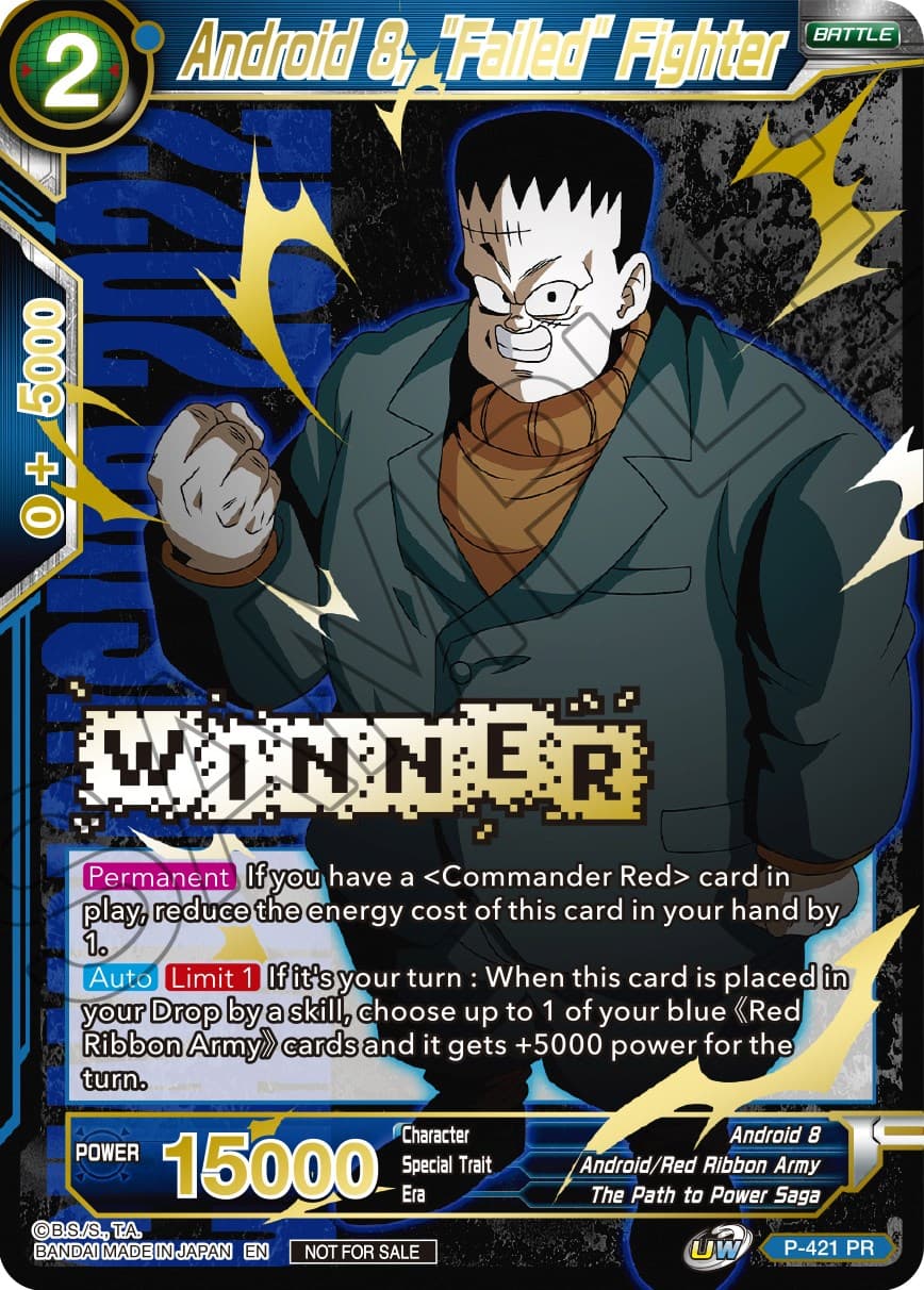 Android 8, "Failed" Fighter (Championship Pack 2022 Vol.2) (Winner Gold Stamped) — Promotion Cards card