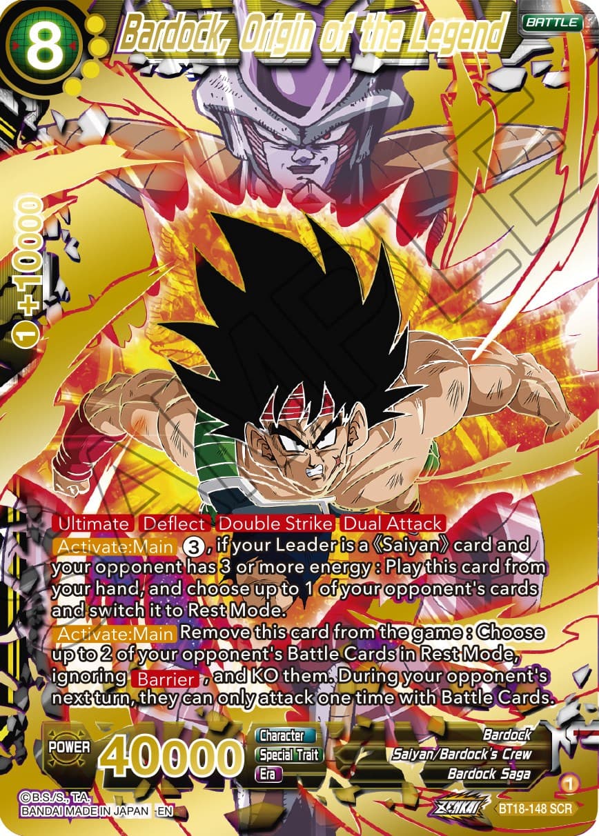 Bardock, Origin of the Legend — Dawn of the Z-Legends card