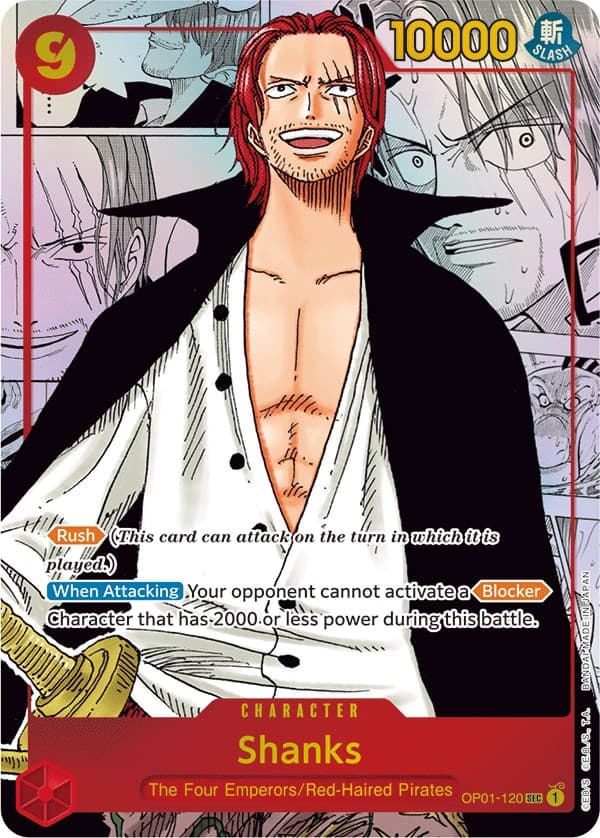 Shanks (Parallel) (Manga) (Alternate Art) — Romance Dawn card