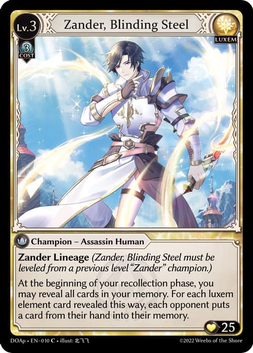 Zander, Blinding Steel — Dawn of Ashes Prelude card