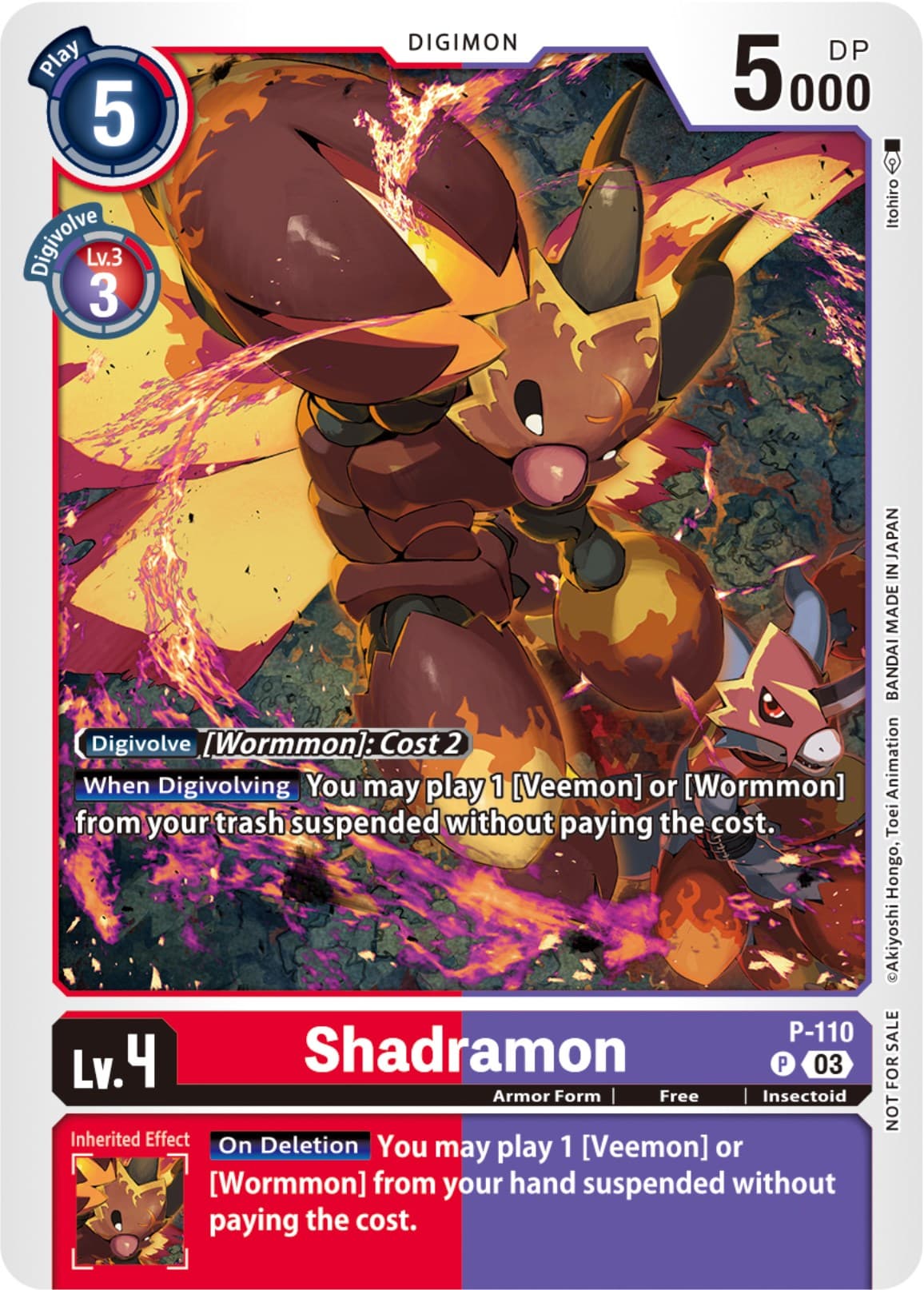 Shadramon - P-110 (3rd Anniversary Survey Pack) — Digimon Promotion Cards card