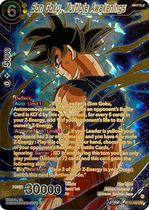 Son Goku, Multiple Awakenings (SPR) — Perfect Combination card