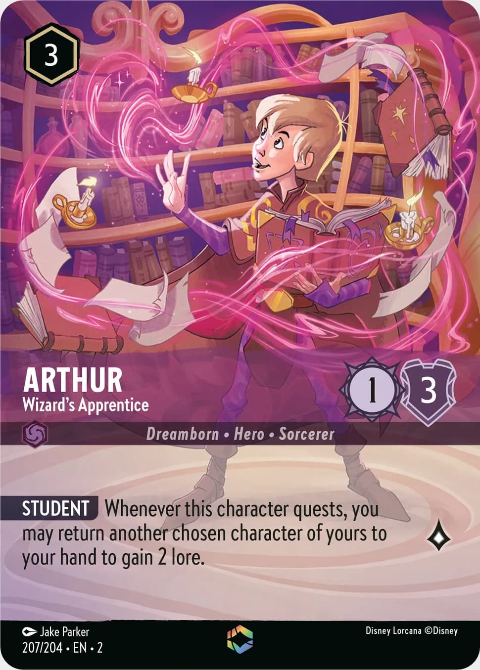 Arthur - Wizard's Apprentice (Enchanted) — Rise of the Floodborn card