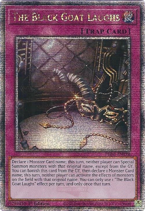 The Black Goat Laughs (Quarter Century Secret Rare) — Phantom Nightmare card