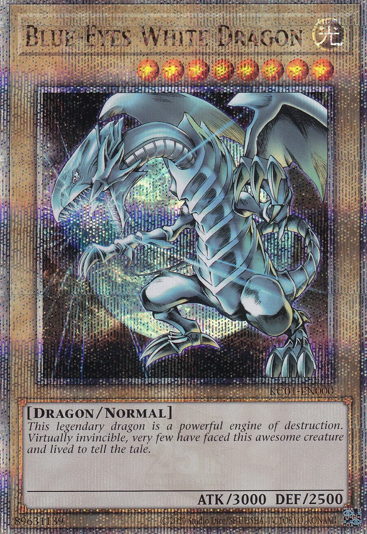 Blue-Eyes White Dragon (Quarter Century Secret Rare) — 25th Anniversary Ultimate Kaiba Set card