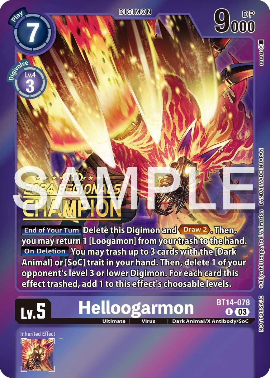 Helloogarmon (2024 Regionals Champion) — Blast Ace card