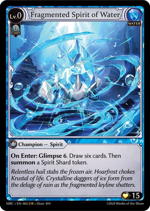Fragmented Spirit of Water — Mercurial Heart card