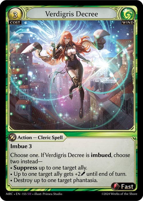 Verdigris Decree — Mercurial Heart card