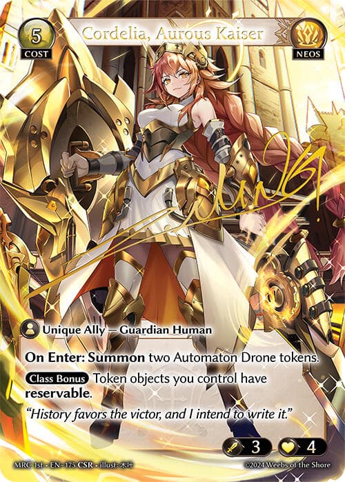Cordelia, Aurous Kaiser (CSR) — Mercurial Heart card