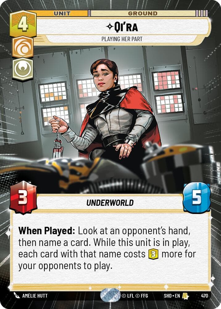 Qi'ra - Playing Her Part (Hyperspace) — Shadows of the Galaxy card