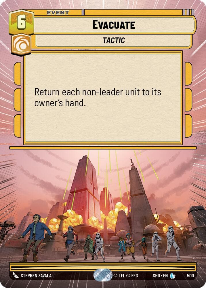 Evacuate (Hyperspace) — Shadows of the Galaxy card