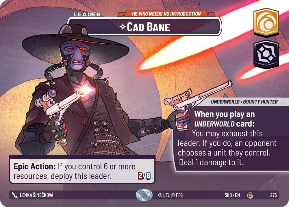 Cad Bane - He Who Needs No Introduction (Showcase) — Shadows of the Galaxy card