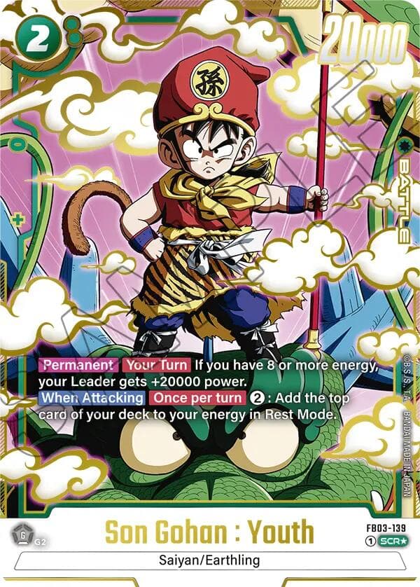 Son Gohan : Youth - FB03-139 (Alternate Art) — Raging Roar card