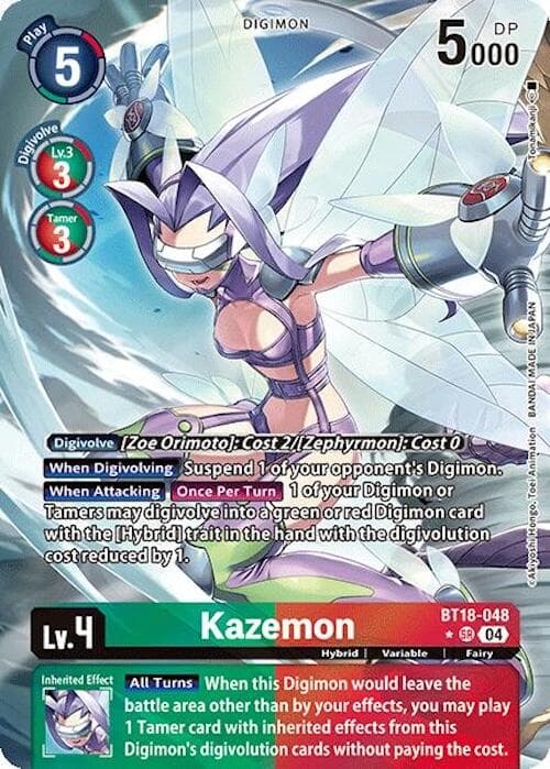 Kazemon (Alternate Art) — Release Special Booster 2.0 card