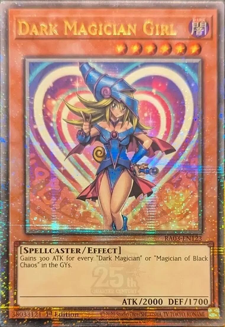 Dark Magician Girl (Quarter Century Secret Rare) (A) — Quarter Century Bonanza card
