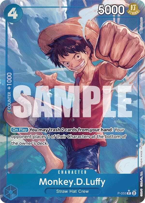 Monkey.D.Luffy (P-055) (Full Art) — Premium Booster -The Best- card