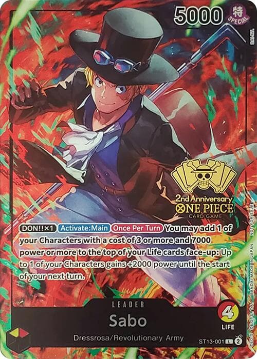 Sabo (2nd Anniversary Tournament) — One Piece Promotion Cards card
