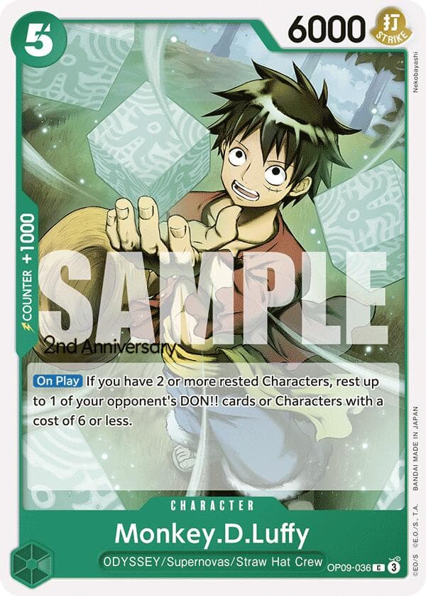 Monkey.D.Luffy (036) — Emperors in the New World: 2nd Anniversary Tournament Cards card