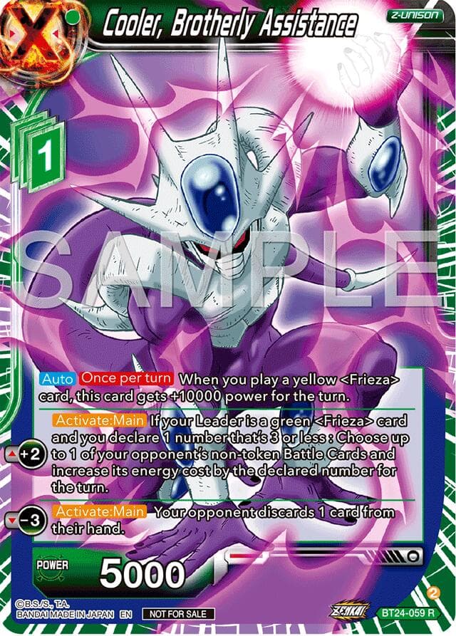Cooler, Brotherly Assistance (Championship 2024 Finals Zenkai Pack) — Tournament Promotion Cards card