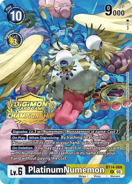 PlatinumNumemon (Championship 2024 Gold Stamp Card Set) — Blast Ace card