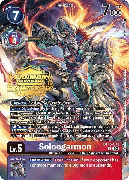 Soloogarmon (Championship 2024 Tamers Pack) — Beginning Observer card