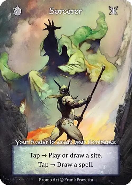 Sorcerer (Store Alternate Art Promo) (Foil) — Arthurian Legends Promo card