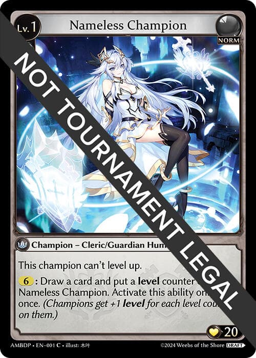 Nameless Champion (Cleric/Guardian) — Mortal Ambition Draft Pack card