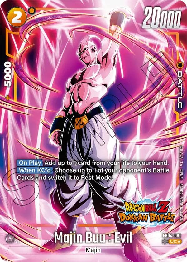 Majin Buu : Evil - FB04-091 (Dragon Ball Z Dokkan Battle Alternate Art) — Ultra Limit Alternate Art Reprints card