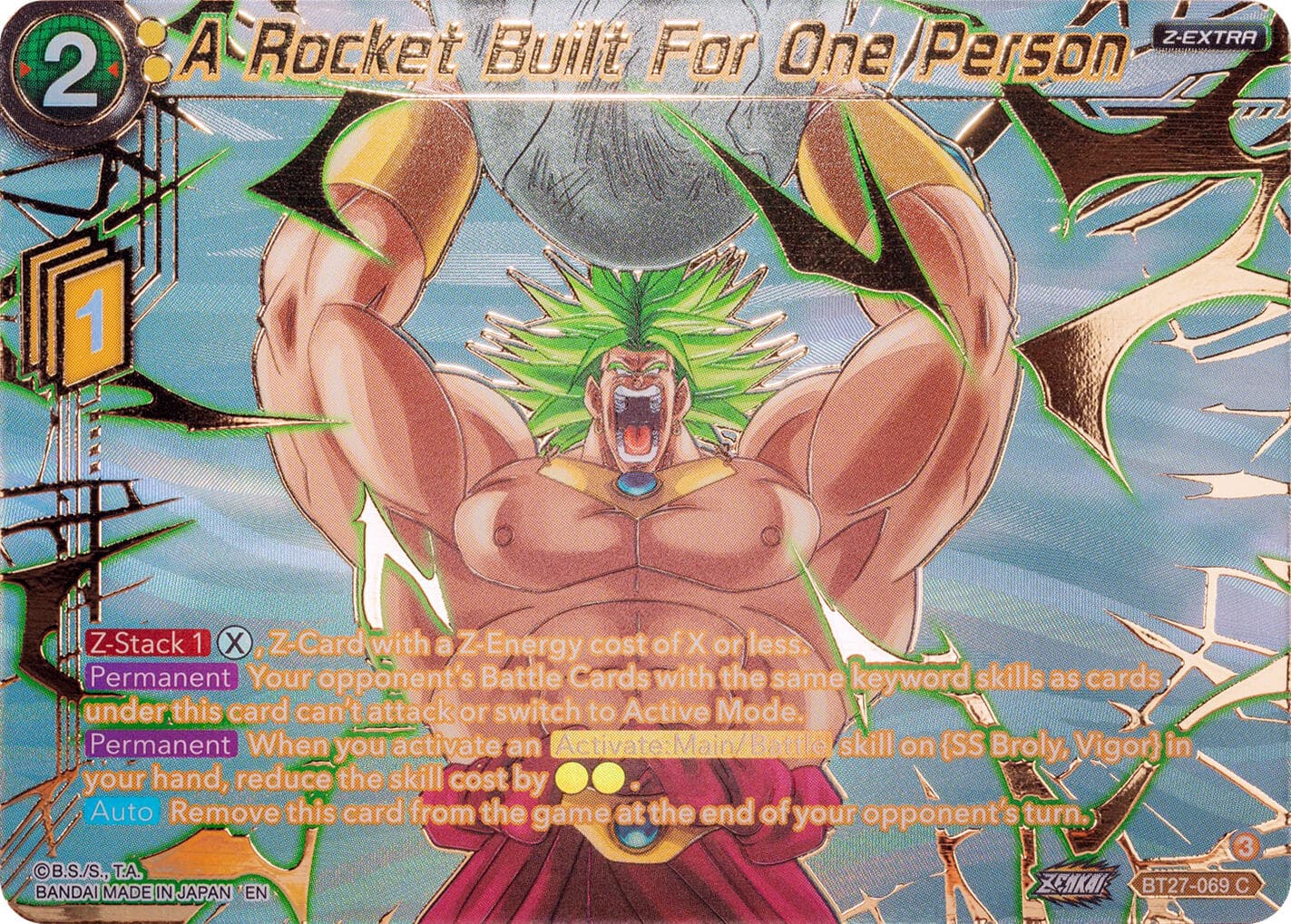 A Rocket Built For One Person (Gold-Stamped) — History of Z card