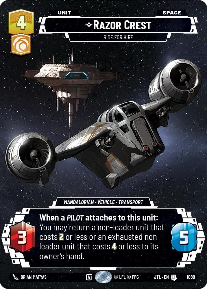 Razor Crest - Ride For Hire (Prestige Foil) — Jump to Lightspeed card