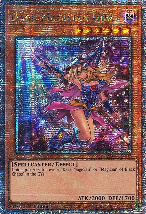 Dark Magician Girl (7th Art) (Quarter Century Secret Rare) — Quarter Century Stampede card