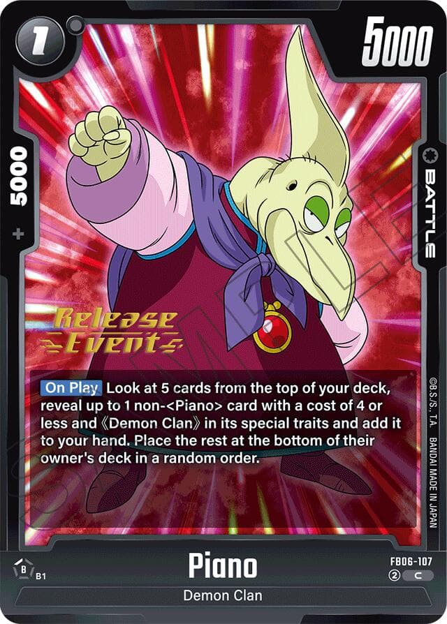 Piano - FB06-107 — Rivals Clash Release Event Cards card