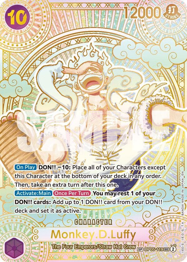 Monkey.D.Luffy (119) (SP) (Gold) — A Fist of Divine Speed card