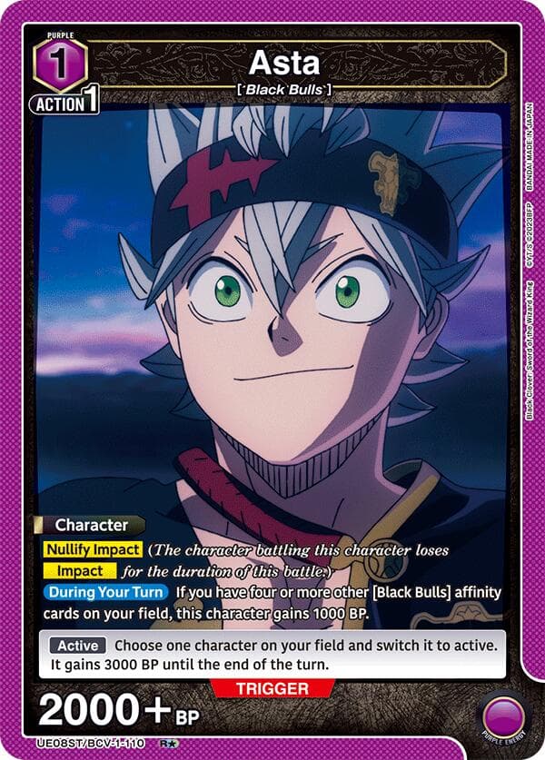 Asta (110) (R*) — UE08ST: Black Clover Starter Deck card