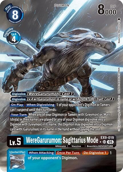 WereGarurumon: Sagittarius Mode (Alternate Art) — Versus Monsters card