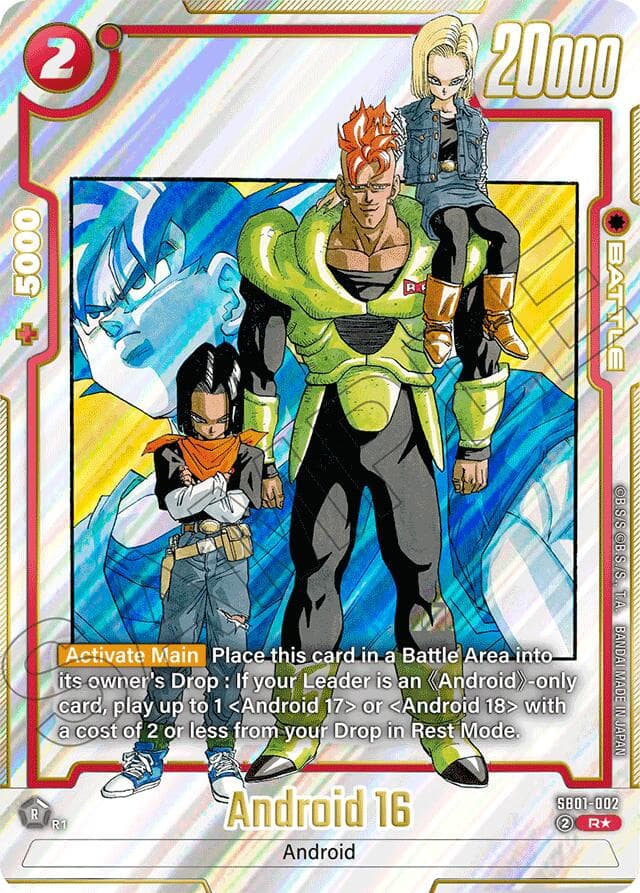 Android 16 (Alternate Art) — Manga Booster 01 card