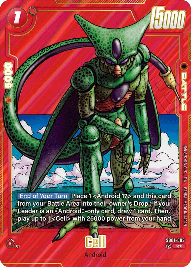 Cell - SB01-009 (Alternate Art) — Manga Booster 01 card