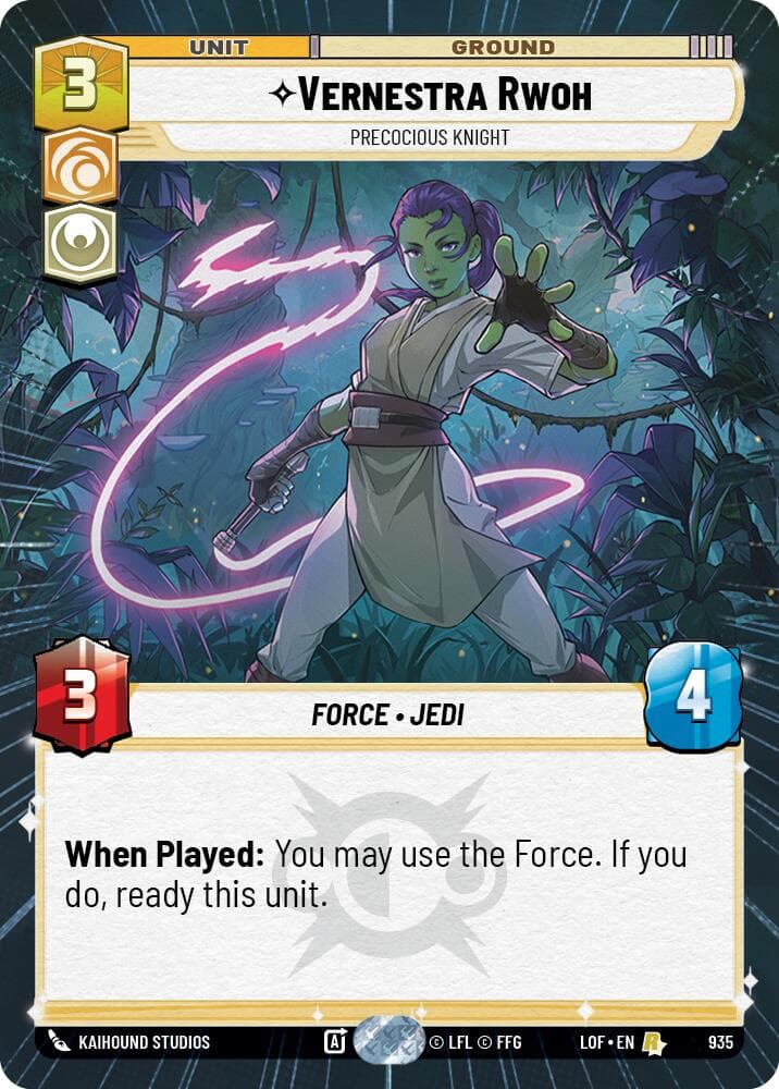 Vernestra Rwoh - Precocious Knight (Hyperspace Foil) — Legends of the Force card