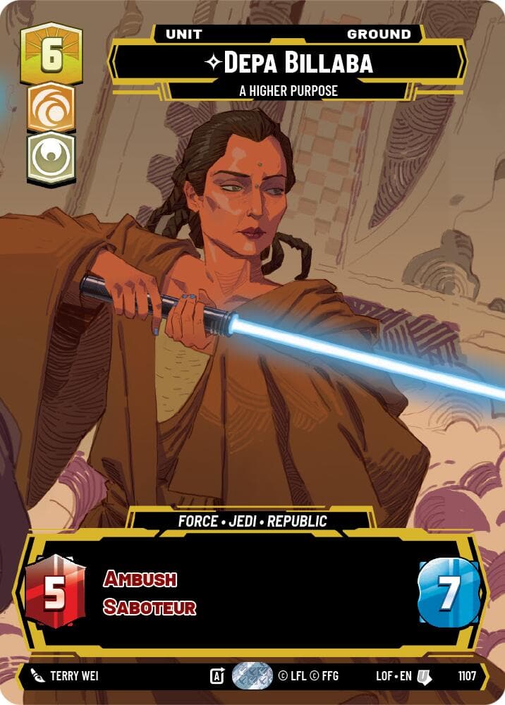 Depa Billaba - A Higher Purpose (Prestige Foil) — Legends of the Force card