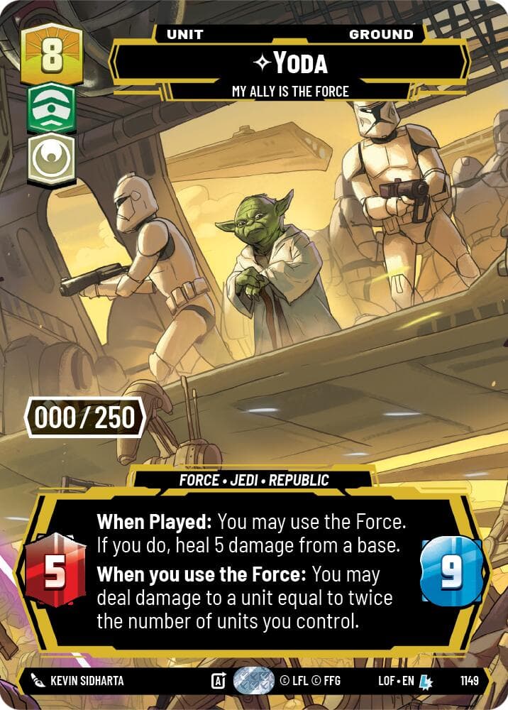 Yoda - My Ally is the Force (Serialized) — Legends of the Force card