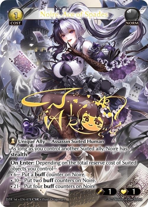 Noire, Ace of Spades (CSR) — Distorted Reflections card
