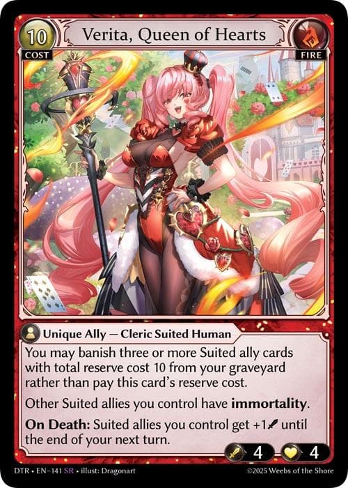 Verita, Queen of Hearts — Distorted Reflections card