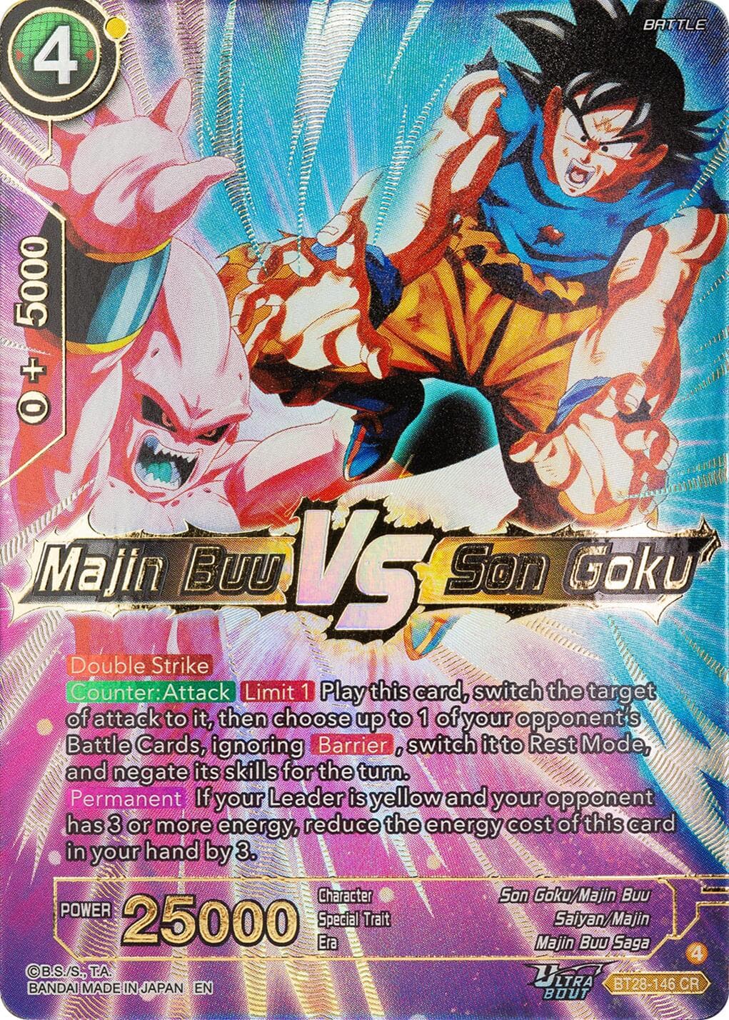 Majin Buu VS Son Goku — Prismatic Clash card