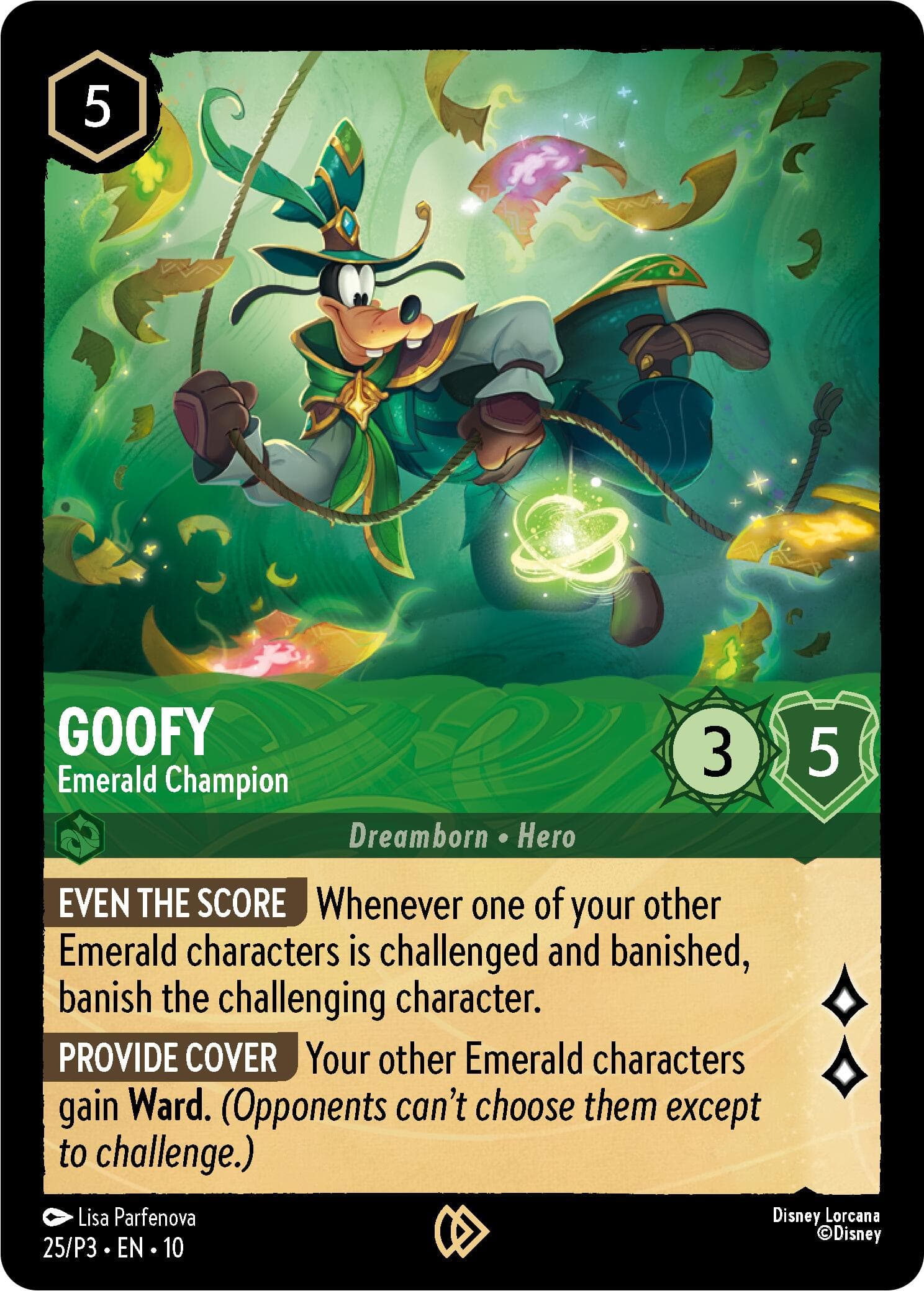 Goofy - Emerald Champion — Disney Lorcana Promo Cards card