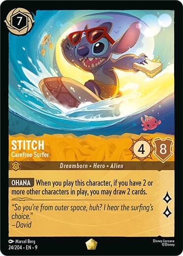 Stitch - Carefree Surfer — Fabled card